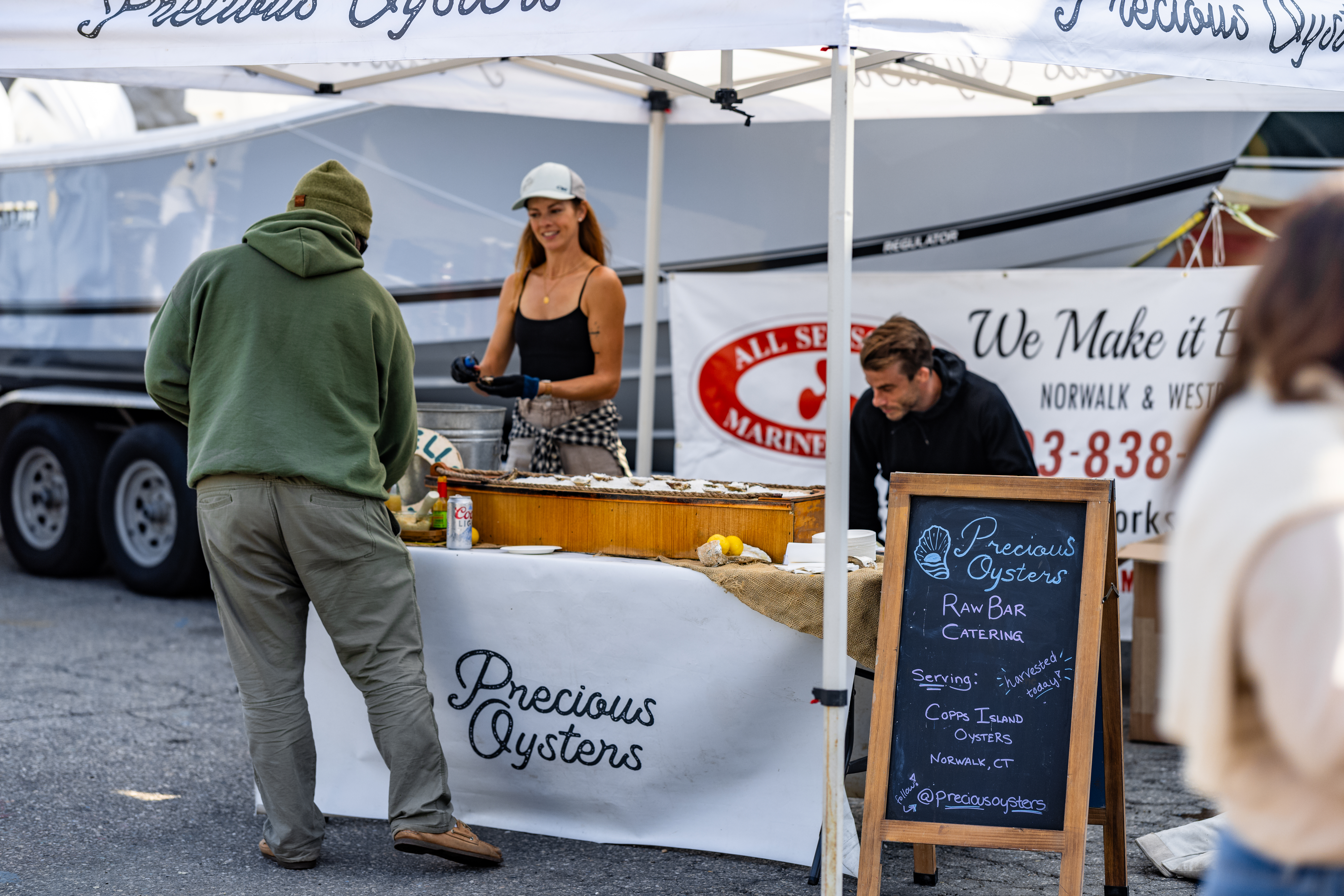 Food and drinks at the Block Party