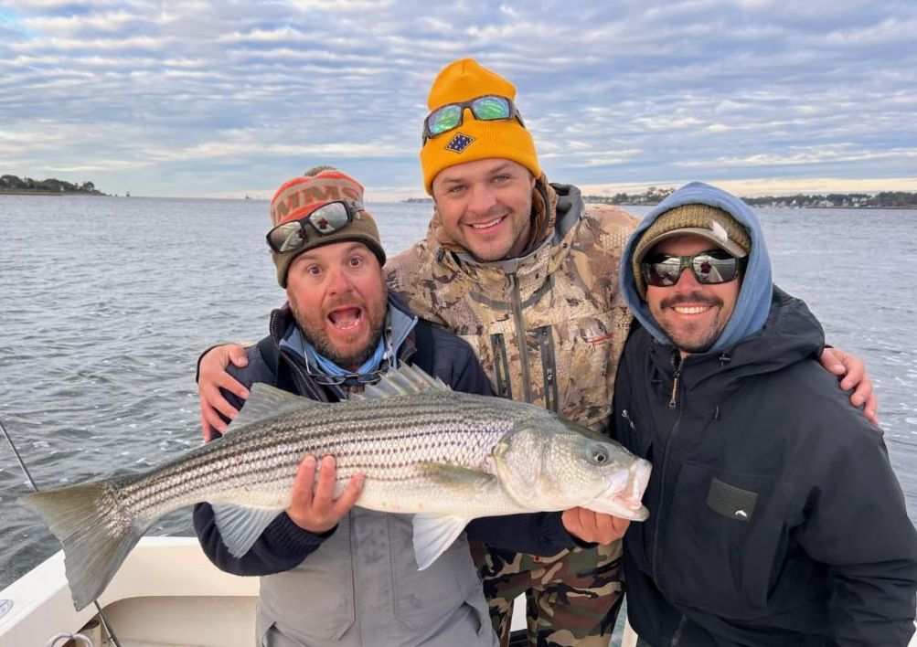 On the water fishing action